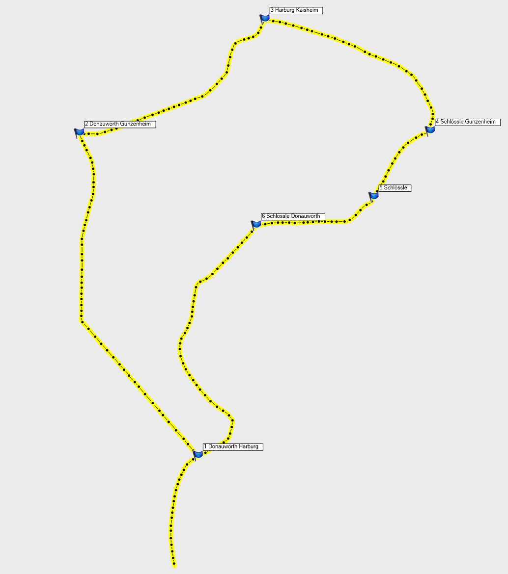 Route Altmühl 14 - Ziegelei - Schlößle - Harburger Karab - Ziegelei