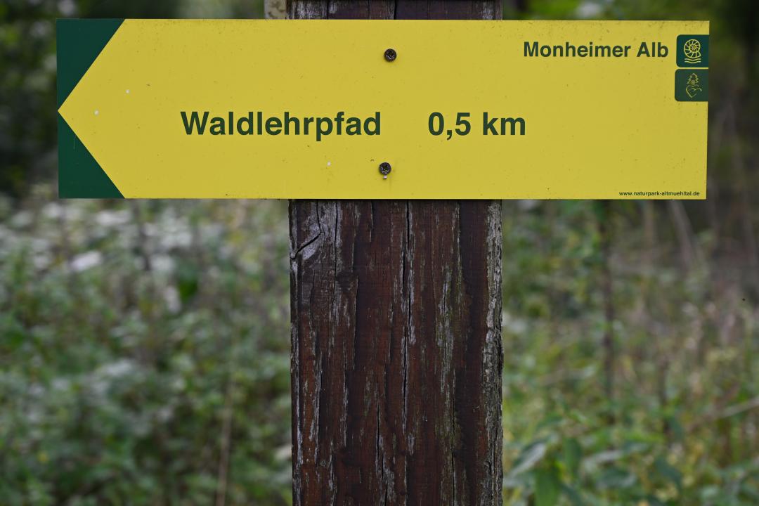Waldlehrpfad Spindeltal Wanderschild